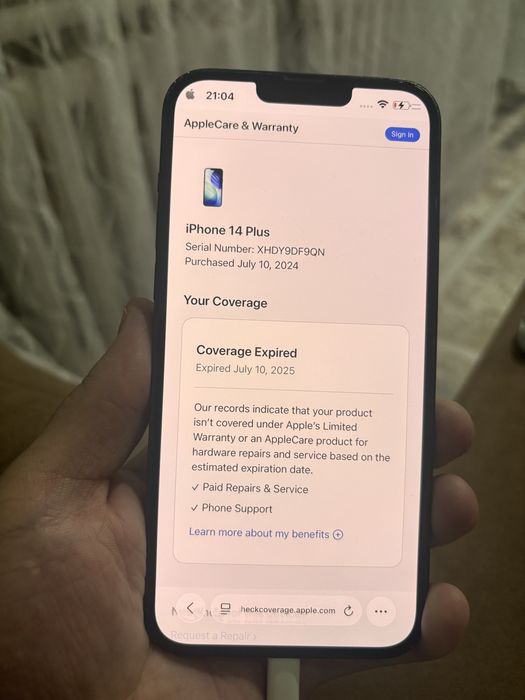 Продам IPhone 14 plus с документами и коробкой