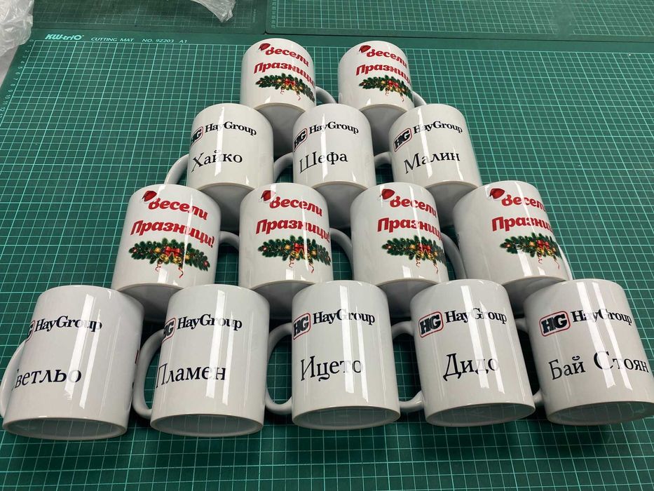 Чаши с печат на снимка, текст и лого