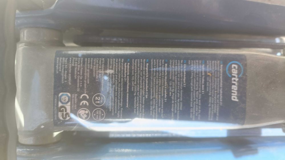 Cric hidraulic auto Cartrend, tip crocodil, 2 tone, Nou