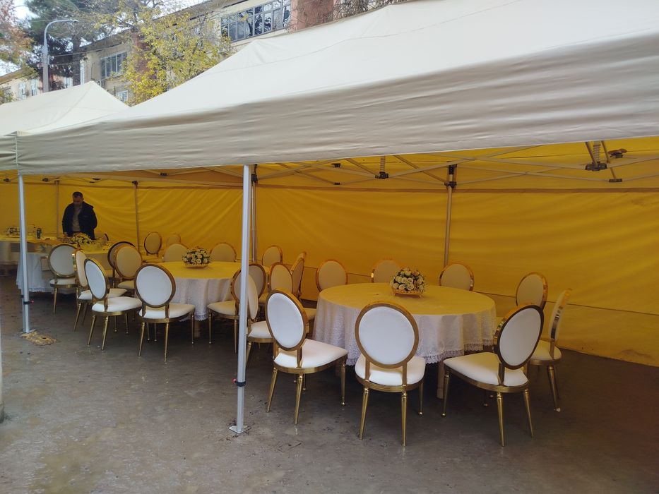 Prakatga stul zontik (4×8) shirma prakatga beriladi. 24/7