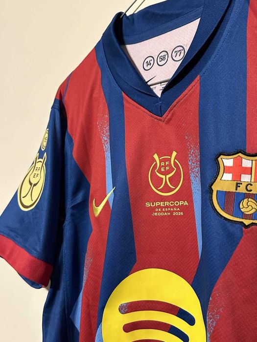 Тениска FC Barcelona с Lamine Yamal от финала на Суперкупата! -  НОВА!