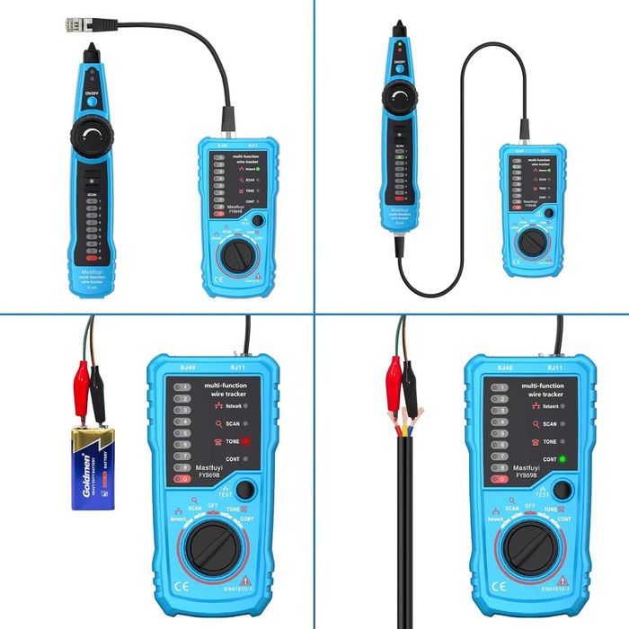 Tester cabluri rețea Mastfuyi FY869B,detector digital linii semnal ton