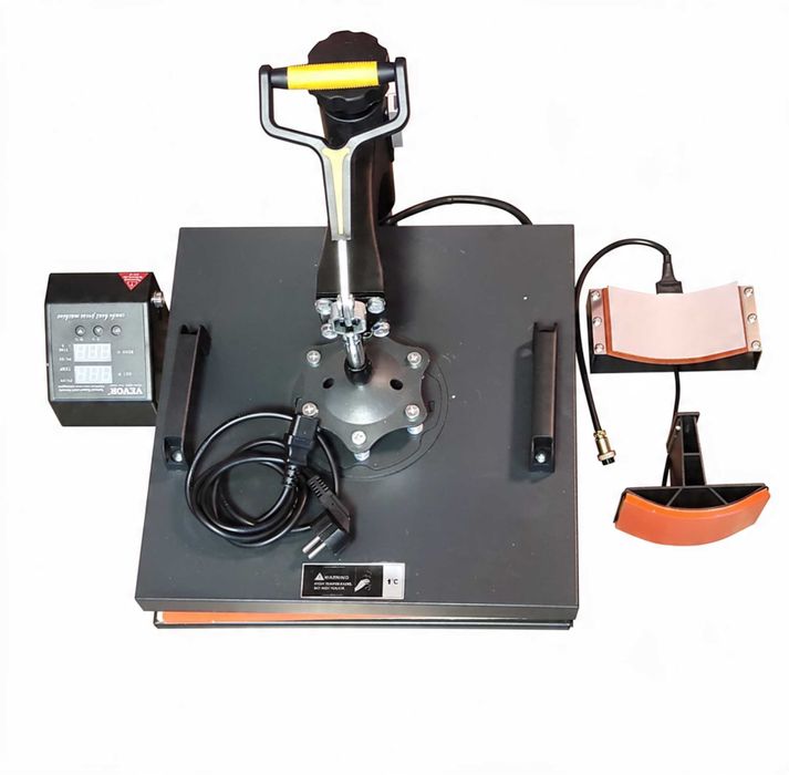 Presă Termică VEVOR MODEL MARE - 3 în 1 (38x38 cm) | Pentru Tricouri, Căni, Șepci - Doar probată - OCAZIE!