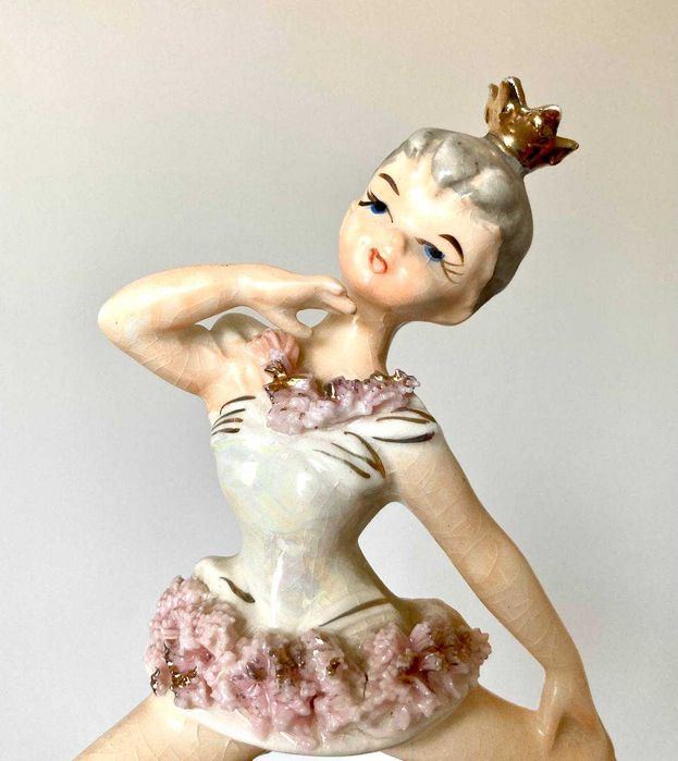 Винтажная фарфоровая статуэтка балерины, Япония, 1950-е, 11 см