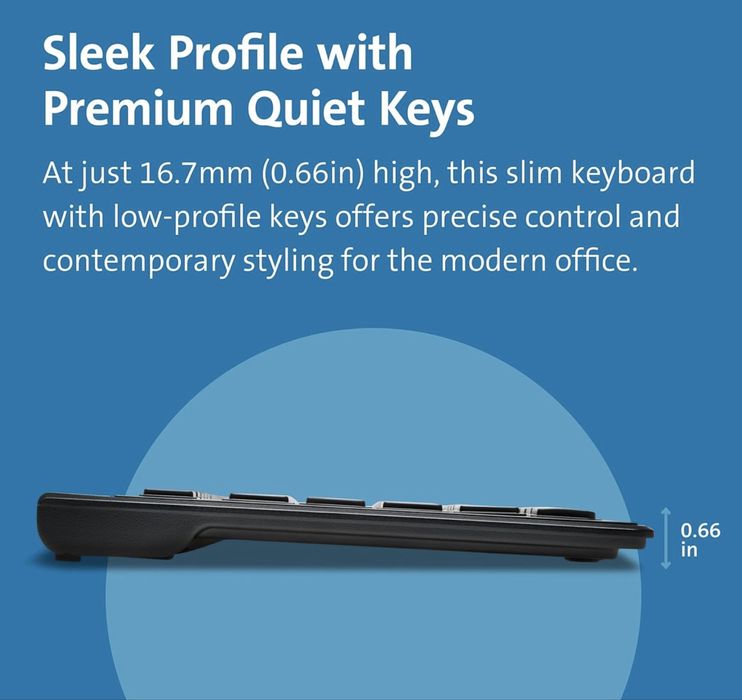 Тънка кабелна клавиатура Kensington