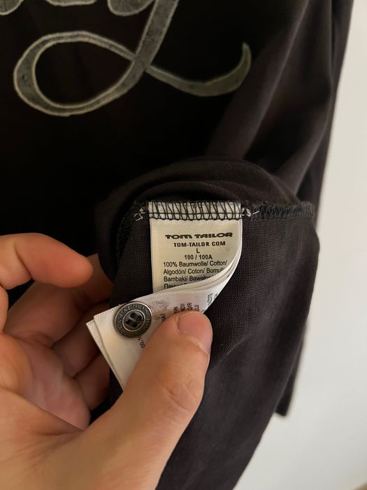 Tom Tailor "Eagle River Valley" long-sleeve rugby polo shirt in black