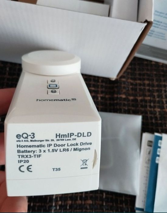 Homematic IP HmIP-DLD Blocare uși Drive Wireless Smart Home, alb Încui