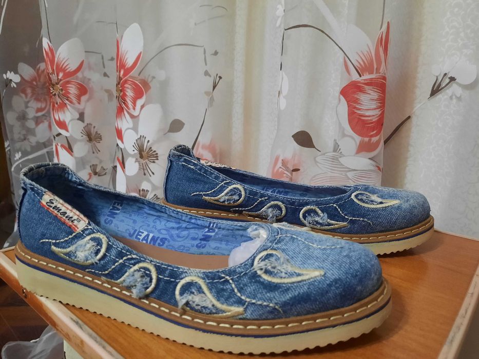 Балетки джинсовые р 40