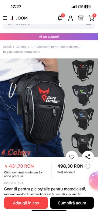 Geanta moto de picior