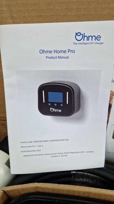 Stație încărcare auto Ohme UK 7.4 KW nouă la cutie 50% discount