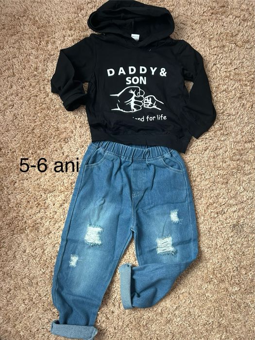 Compleu jeans+hanorac copii