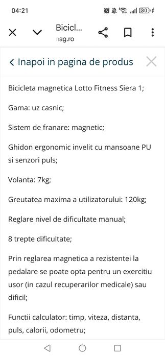 Bicicleta fitness Lotto Sierra 1