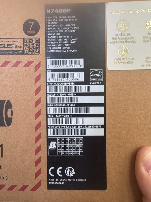 Asus Vivobook N7400P