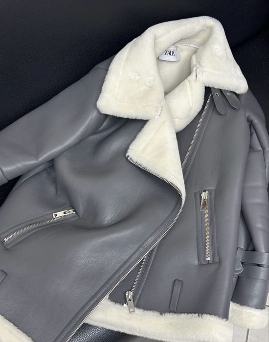 Дубленка Зара эко шуба