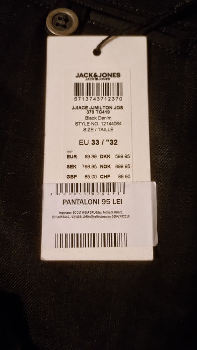 Blugi Jack&Jones W33xL.32 elastici ,slim bleumarin