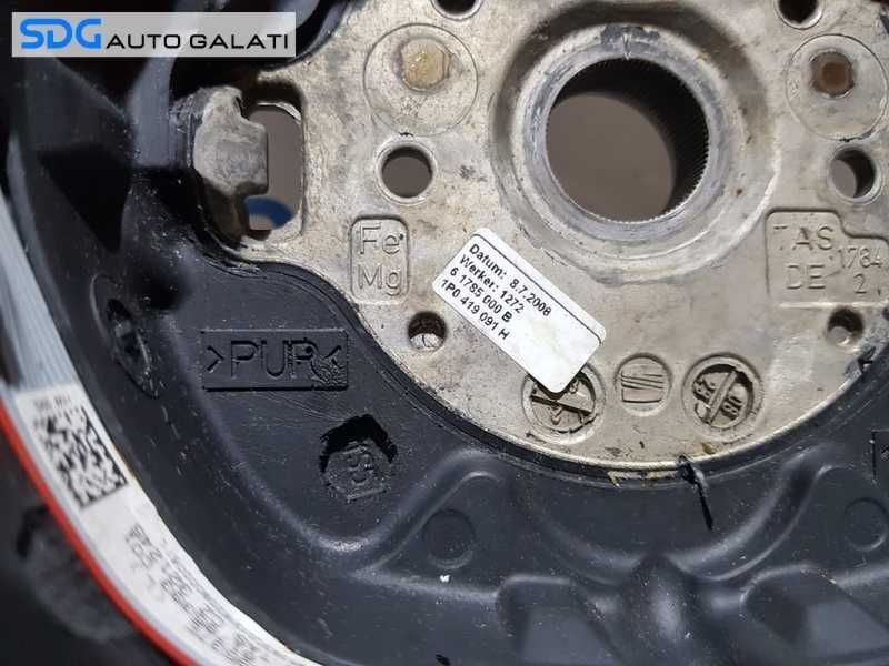 Volan din Piele Cu Comenzi Fara Airbag Seat Leon 1P 2006 - 2010 Cod 1P0419091H