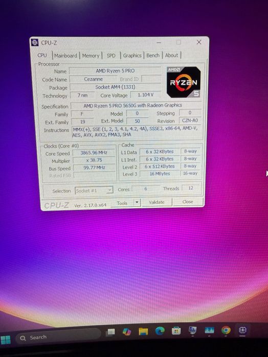 PC Gaming Ryzen 5 PRO 5650G + RTX 3060 12GB, 16GB RAM, SSD 500GB, RGB
