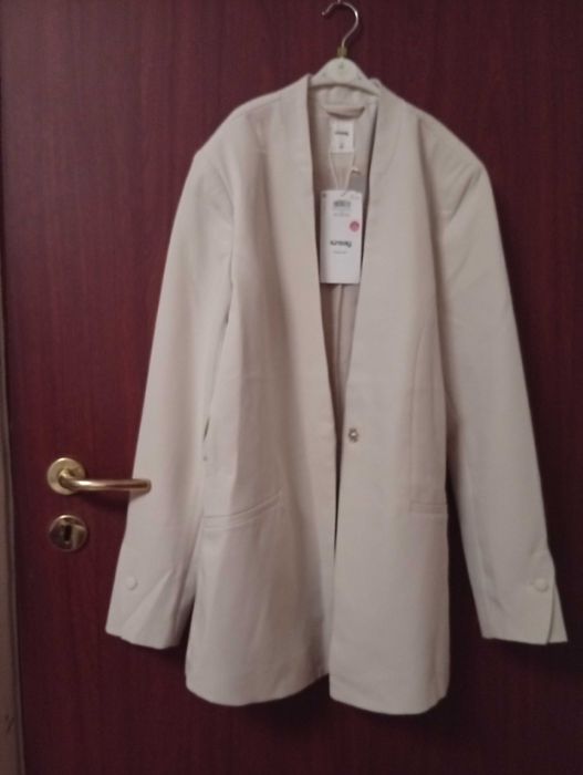 Vând sacou Sinsay damă turcoaz/ alb