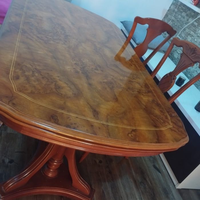 Vand masa din lemn masiv cu 3 scaune