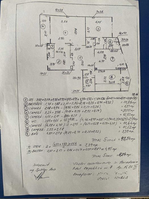 Apartament spațios 4 camere, zonă ultracentrală – 94 mp, 2 băi
