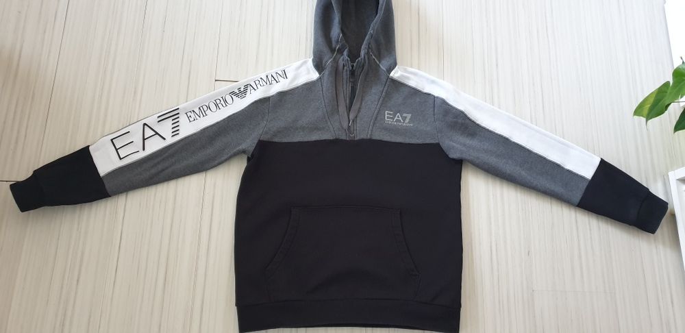 Emporio Armani EA7 Hoodie Half Zip Mens  50/L ОРИГИНАЛ! Мъжки Суичер!