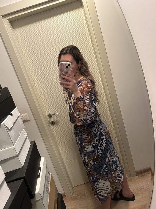 Set de 2 X Rochie midi cu imprimeu nouă