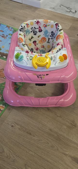МОНИ Детска проходилка JUNGLE FUN РОЗОВ