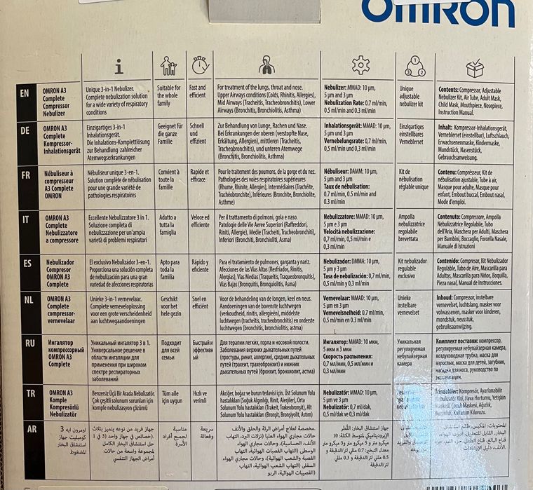 Инхалатор Omron A 3 Complete