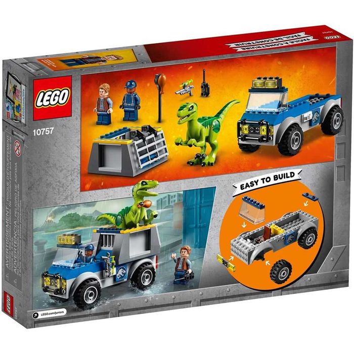 НОВО LEGO Juniors Спасителен камион за раптор 10757