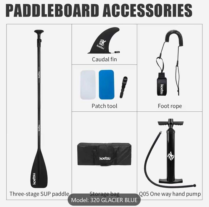 Set placa gonflabila Stand Up Paddle Board - SUP 12.6 - 3.2 m - nou