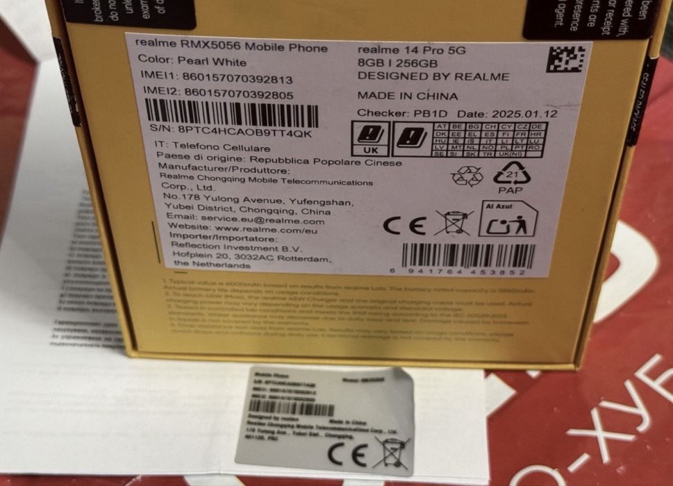 КАТО НОВ 256GB Realme 14 Pro Technopolis Гаранция 2027г. White