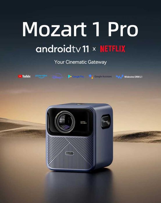 Новинка! Стильный и мощный Проектор Xiaomi Wanbo MOzart1 Pro Global