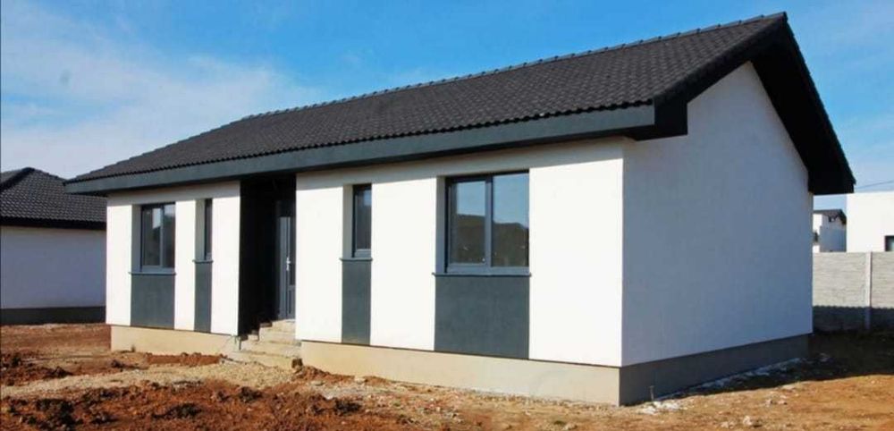 Vand casa modulara pe structurametalica tip modern la cheie, pret avantajos