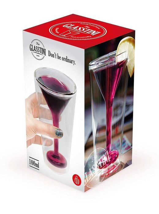 Дизайнерска чаша за коктейли с двойно стъкло