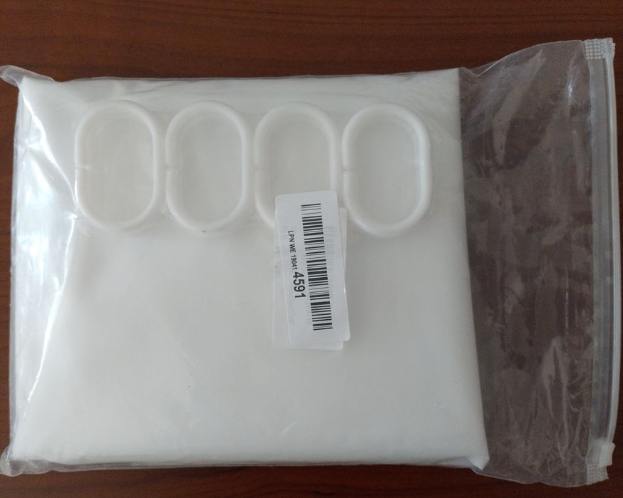 Завеса за баня бяла, нова