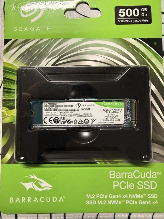 Ssd m2 pcie nvme gen4x4 Seagate BarraCuda 500gb NOU