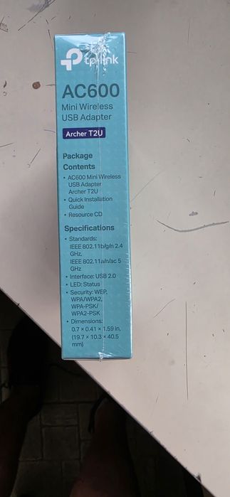 ЧИСТО НОВ Безжичен Двулентов USB Wi-Fi Адаптер TP-Link Archer T2U AC600