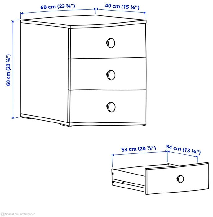 Comoda IKEA alba - 3 sertare