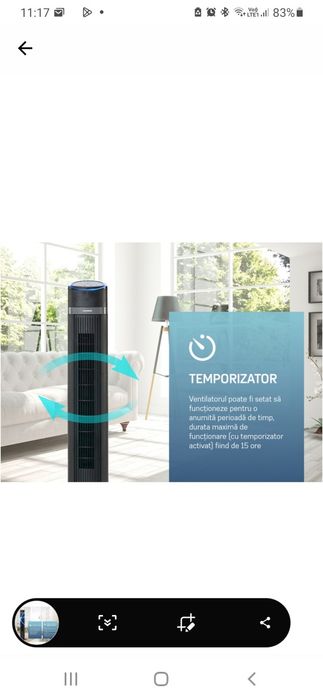 Ventilator turn Heiner 45W, negru