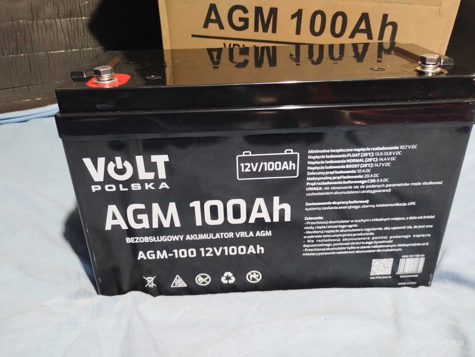 Acumulator/ Baterie UPS, Invertor, centrale -Volt Polska AGM 12V 100Ah