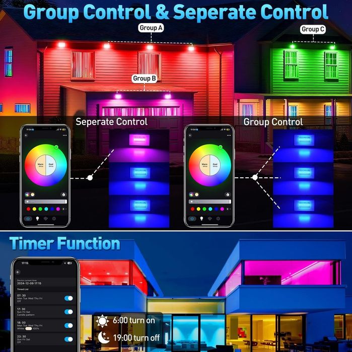 Proiectoare LED exterior RGB 60W