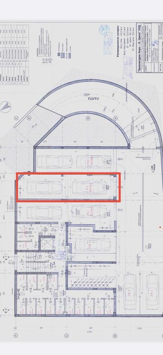 Подземен двоен гараж с ток и електромер (паркиране един зад друг)