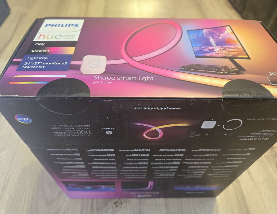 Banda Led Philips hue 3 monitoare 27" Hue Bridge inclus nou