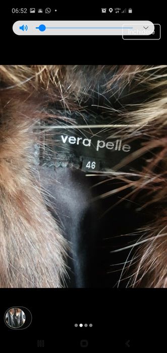 Cojoc din piele naturala si blana marimea 46