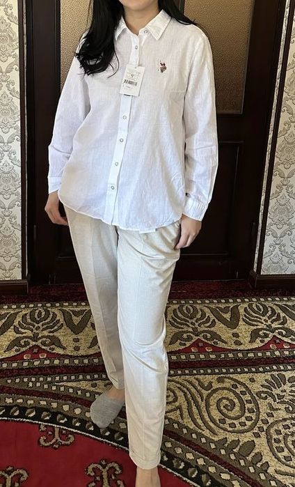 Женская Рубашка от Поло из льна