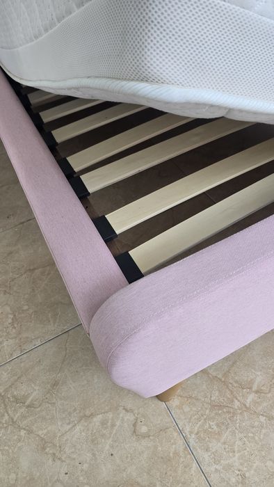 Единично тапицирано легло 110x220 + матрак 92x200