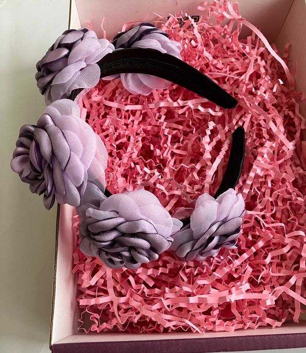 Сиреневый ободок для волос