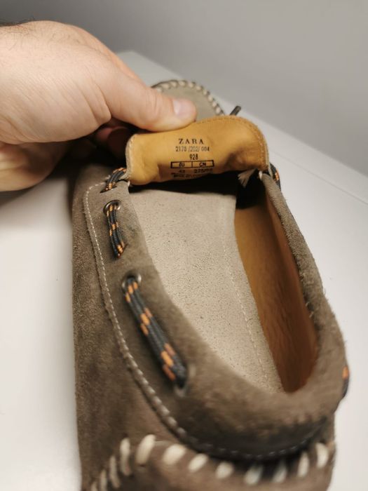 Mocasini Zara piele întoarsă