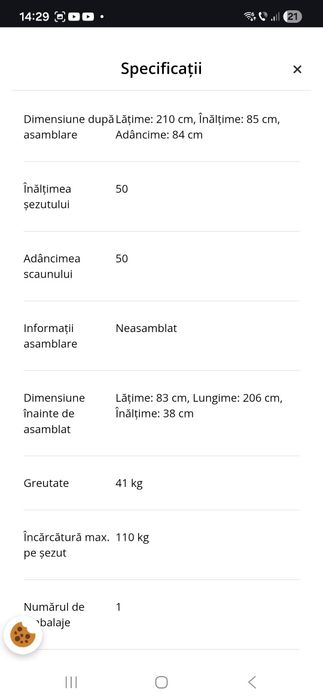 Canapea  3 locuri gri deschis