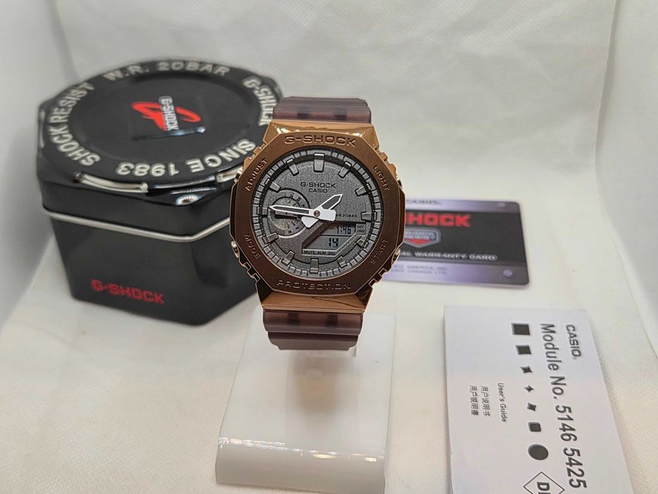 Ceas Sport Barbati Casio g shock GM 2100 Metal-Rubber,Midnight Fog Edition .Nou, Garantie 2 ani